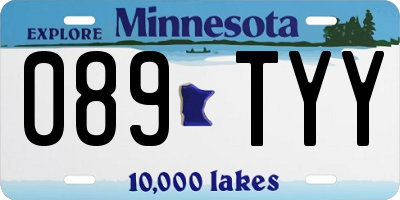 MN license plate 089TYY