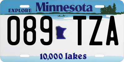 MN license plate 089TZA