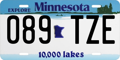 MN license plate 089TZE