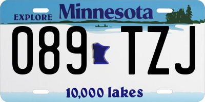 MN license plate 089TZJ