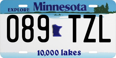 MN license plate 089TZL