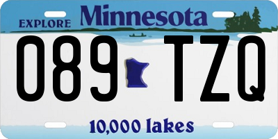 MN license plate 089TZQ