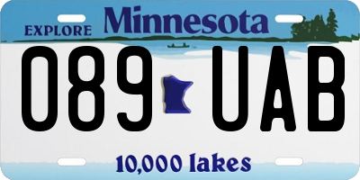 MN license plate 089UAB