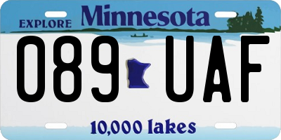 MN license plate 089UAF