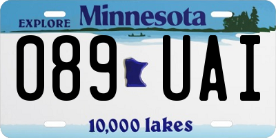 MN license plate 089UAI