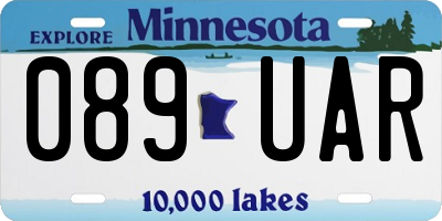 MN license plate 089UAR