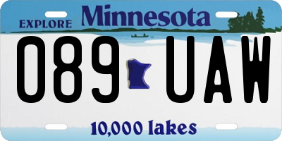MN license plate 089UAW
