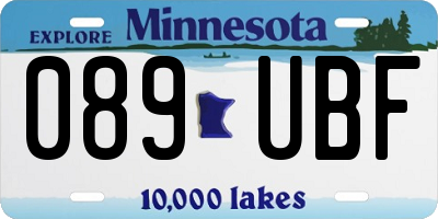 MN license plate 089UBF