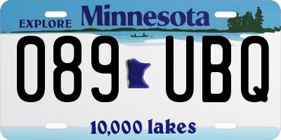MN license plate 089UBQ