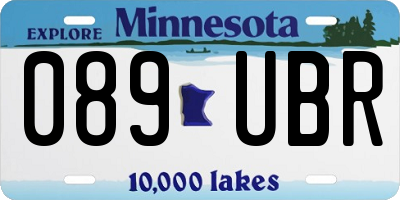 MN license plate 089UBR