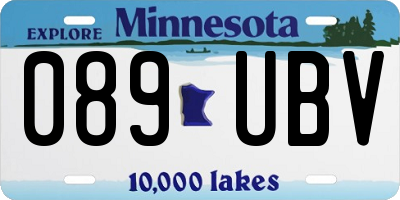 MN license plate 089UBV