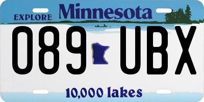 MN license plate 089UBX