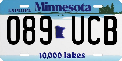 MN license plate 089UCB