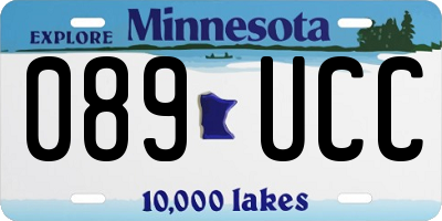 MN license plate 089UCC