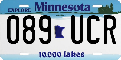 MN license plate 089UCR