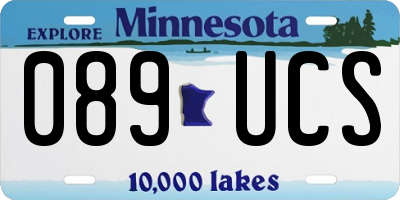 MN license plate 089UCS