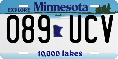 MN license plate 089UCV