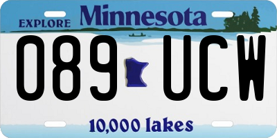 MN license plate 089UCW