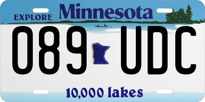 MN license plate 089UDC