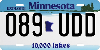MN license plate 089UDD