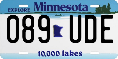 MN license plate 089UDE