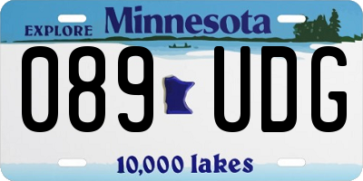 MN license plate 089UDG