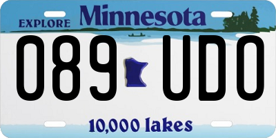 MN license plate 089UDO