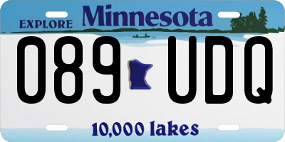 MN license plate 089UDQ