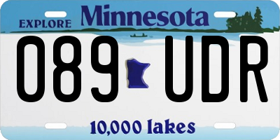MN license plate 089UDR