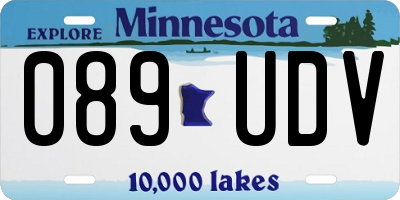 MN license plate 089UDV