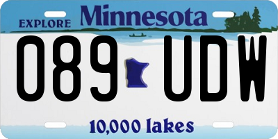 MN license plate 089UDW