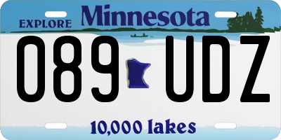 MN license plate 089UDZ