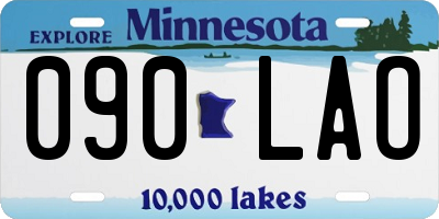 MN license plate 090LAO