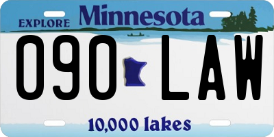 MN license plate 090LAW