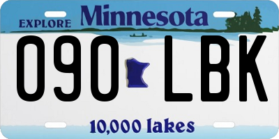 MN license plate 090LBK