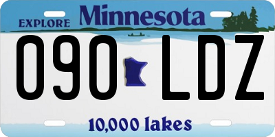 MN license plate 090LDZ