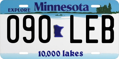 MN license plate 090LEB