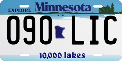 MN license plate 090LIC