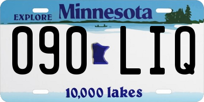 MN license plate 090LIQ