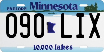 MN license plate 090LIX