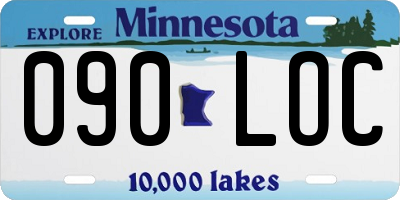 MN license plate 090LOC