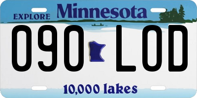 MN license plate 090LOD