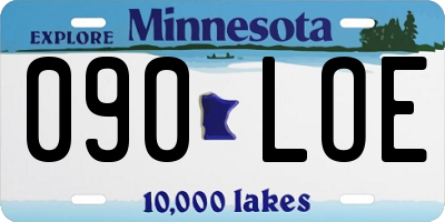 MN license plate 090LOE