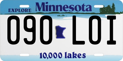 MN license plate 090LOI