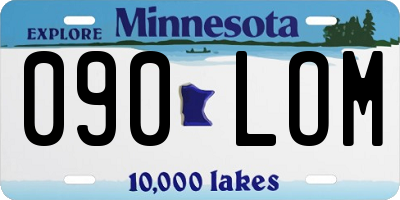 MN license plate 090LOM