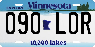 MN license plate 090LOR