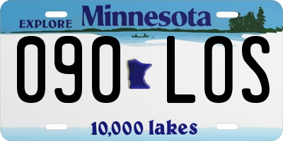MN license plate 090LOS