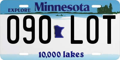 MN license plate 090LOT