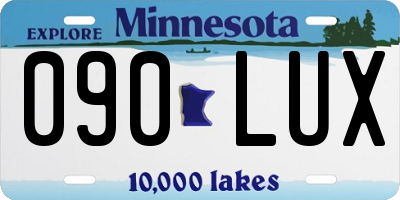 MN license plate 090LUX
