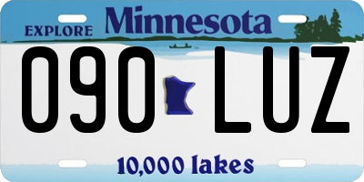 MN license plate 090LUZ